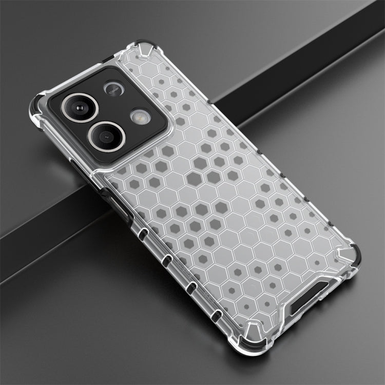 For Redmi Note 13 Shockproof Honeycomb Phone Case(White)