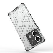 For Redmi Note 13 Shockproof Honeycomb Phone Case(Red)