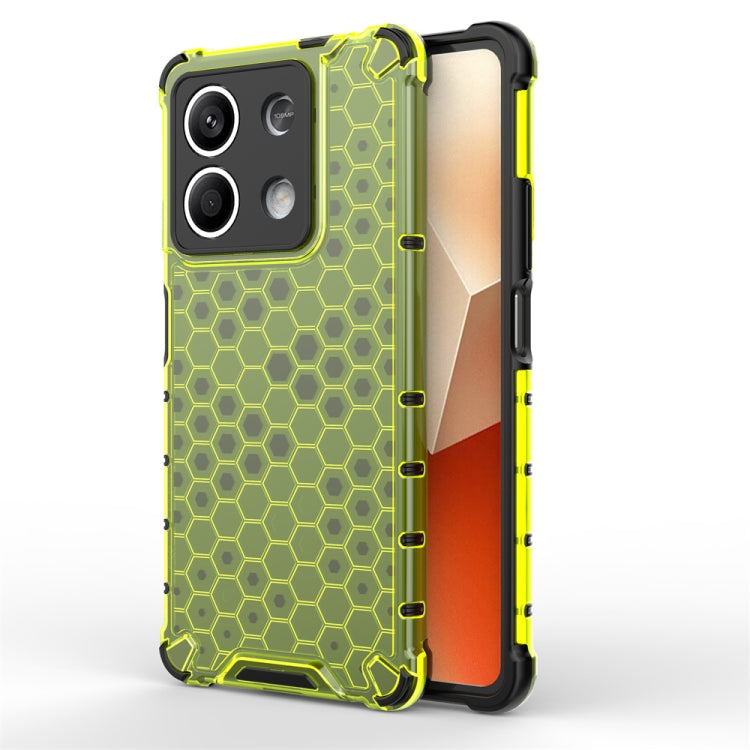 For Redmi Note 13 Shockproof Honeycomb Phone Case(Green)