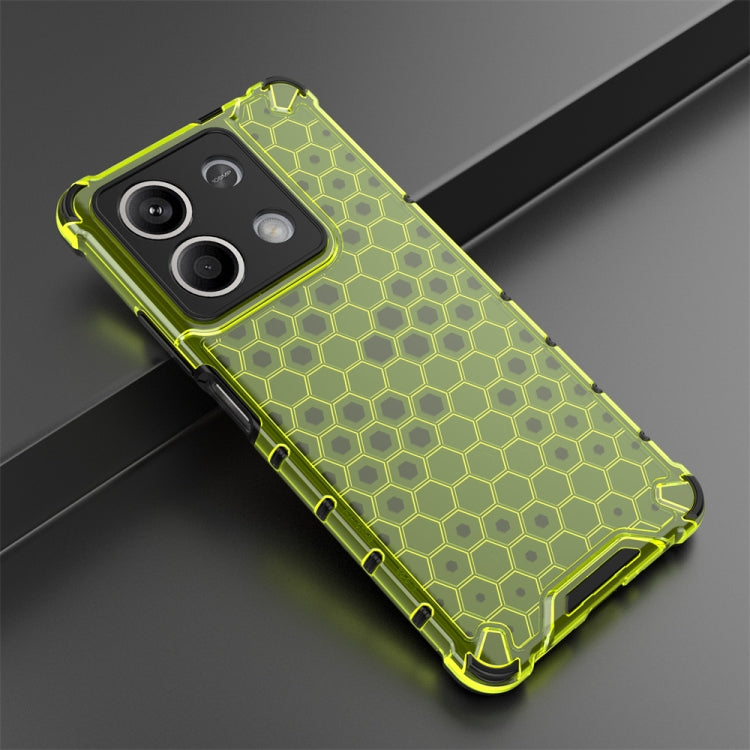 For Redmi Note 13 Shockproof Honeycomb Phone Case(Green)