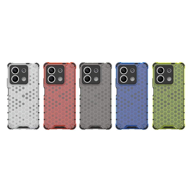 For Redmi Note 13 Shockproof Honeycomb Phone Case(Green)
