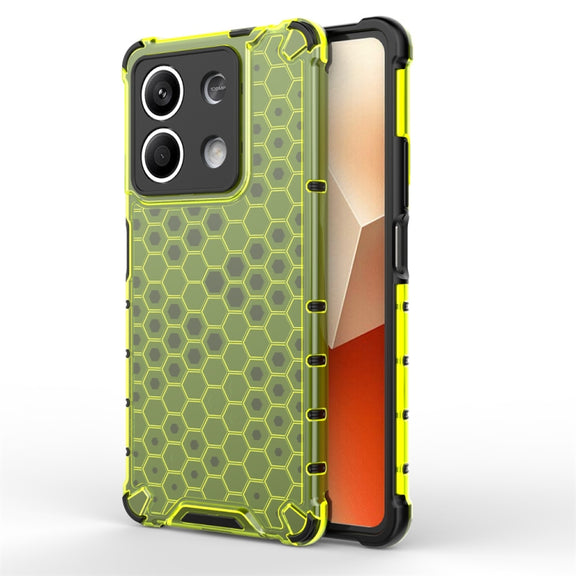 For Redmi Note 13 Shockproof Honeycomb Phone Case(Green)