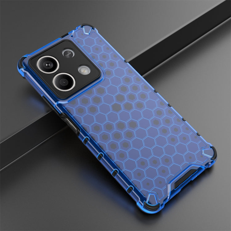 For Redmi Note 13 Shockproof Honeycomb Phone Case(Blue)