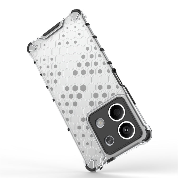 For Redmi Note 13 Shockproof Honeycomb Phone Case(Blue)