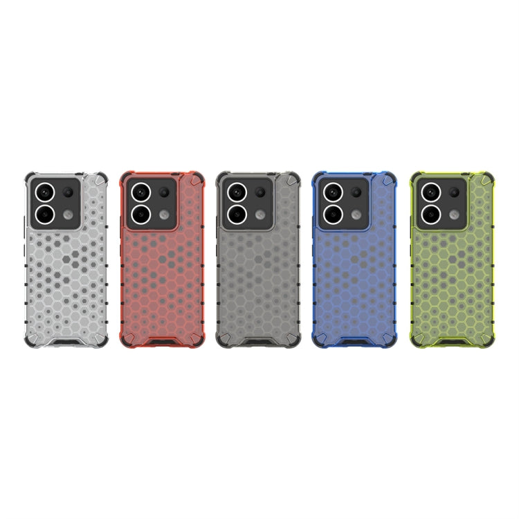 For Redmi Note 13 Pro 5G Shockproof Honeycomb Phone Case(Red)