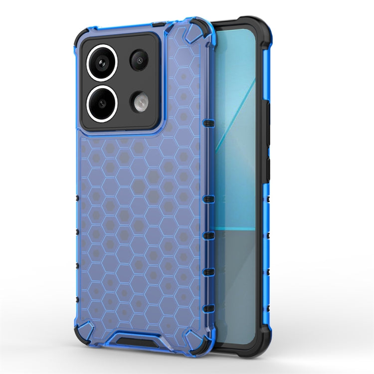 For Redmi Note 13 Pro 5G Shockproof Honeycomb Phone Case(Blue)