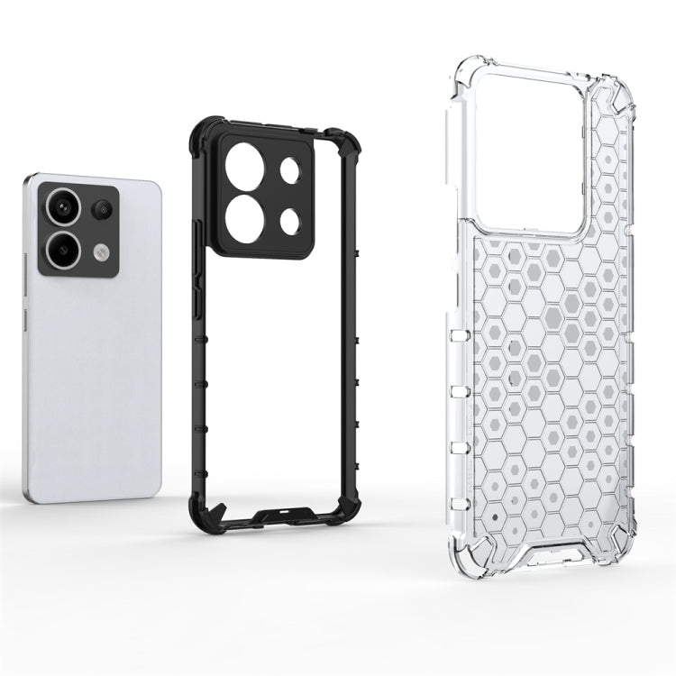 For Redmi Note 13 Pro 5G Shockproof Honeycomb Phone Case(Blue)
