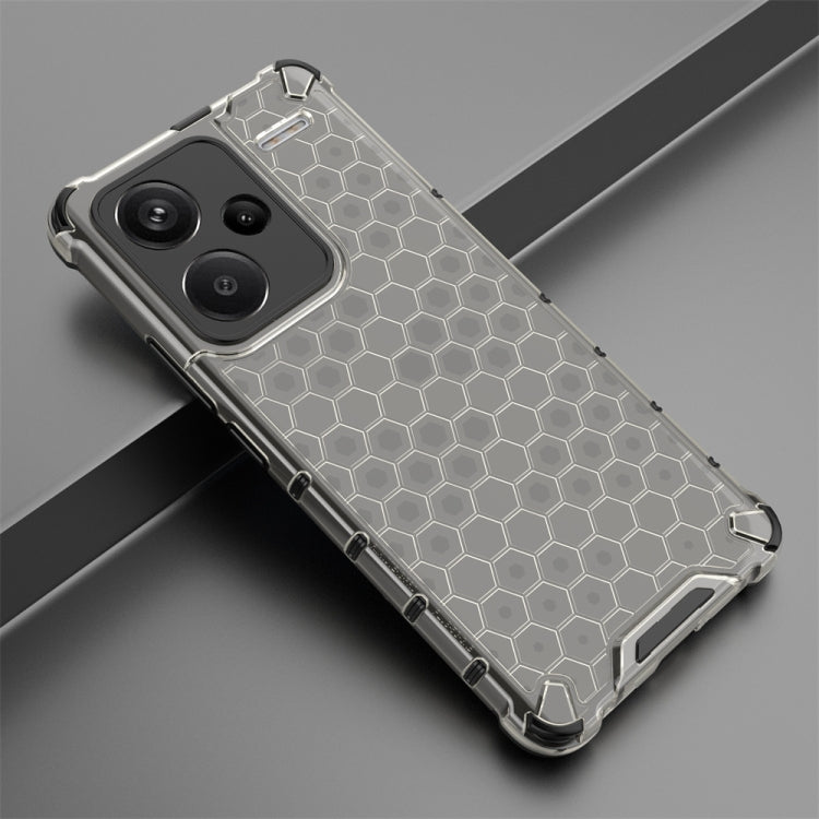 For Redmi Note 13 Pro+ Shockproof Honeycomb Phone Case(Black)