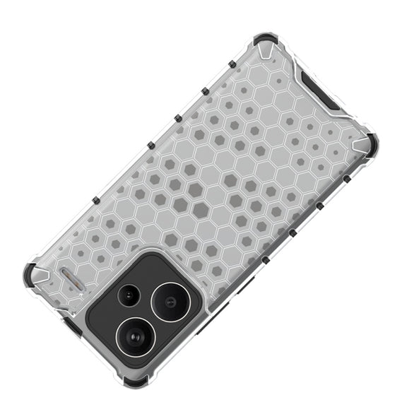 For Redmi Note 13 Pro+ Shockproof Honeycomb Phone Case(Red)