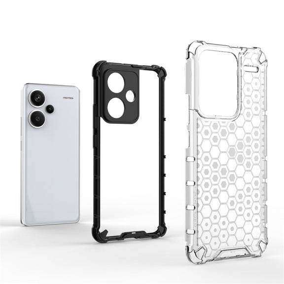 For Redmi Note 13 Pro+ Shockproof Honeycomb Phone Case(Green)