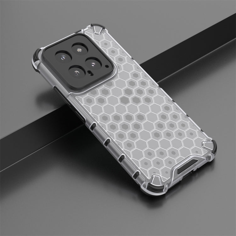 For Xiaomi 14 Shockproof Honeycomb Phone Case(White)