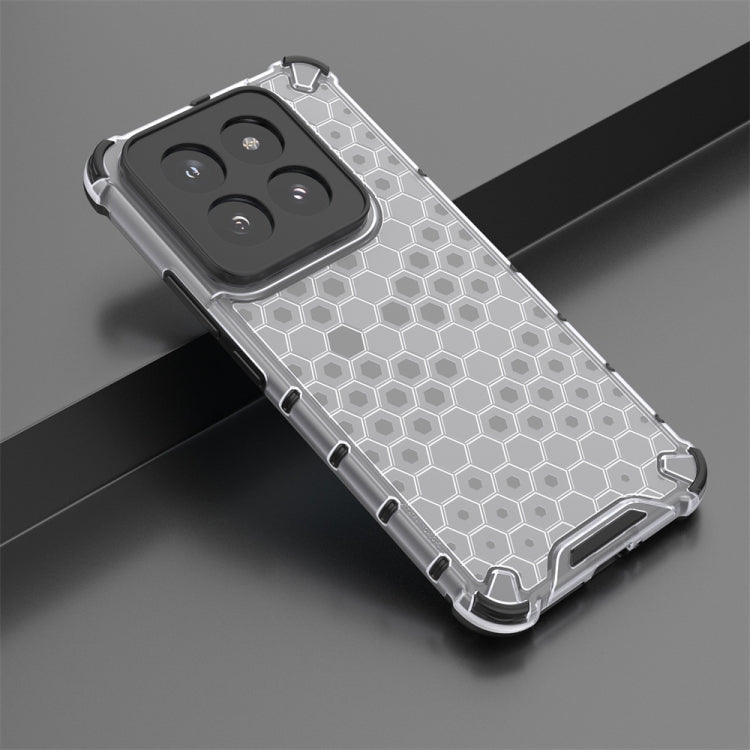 For Xiaomi 14 Pro Shockproof Honeycomb Phone Case(White)