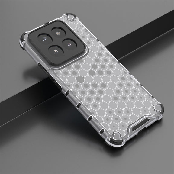 For Xiaomi 14 Pro Shockproof Honeycomb Phone Case(White)