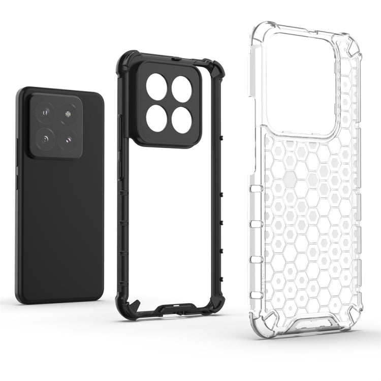 For Xiaomi 14 Pro Shockproof Honeycomb Phone Case(Green)
