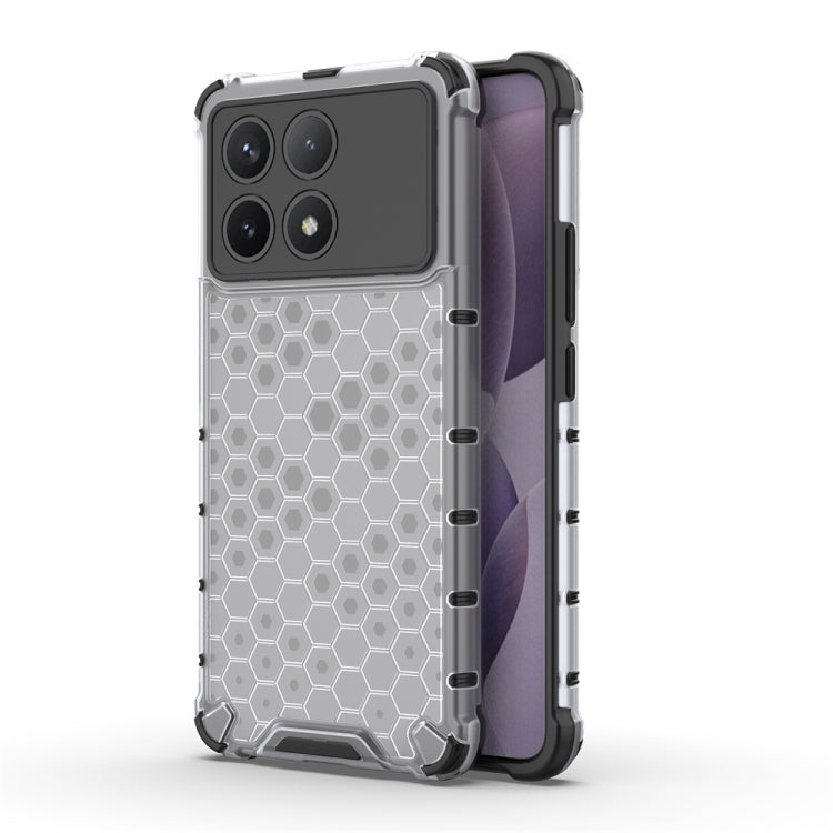 For Redmi K70 Shockproof Honeycomb Phone Case(White)