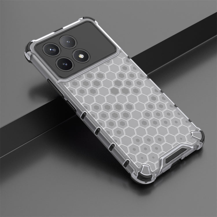 For Redmi K70 Shockproof Honeycomb Phone Case(White)