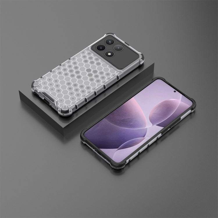 For Redmi K70 Shockproof Honeycomb Phone Case(White)
