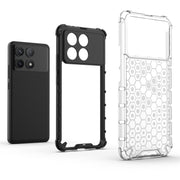 For Redmi K70 Shockproof Honeycomb Phone Case(White)