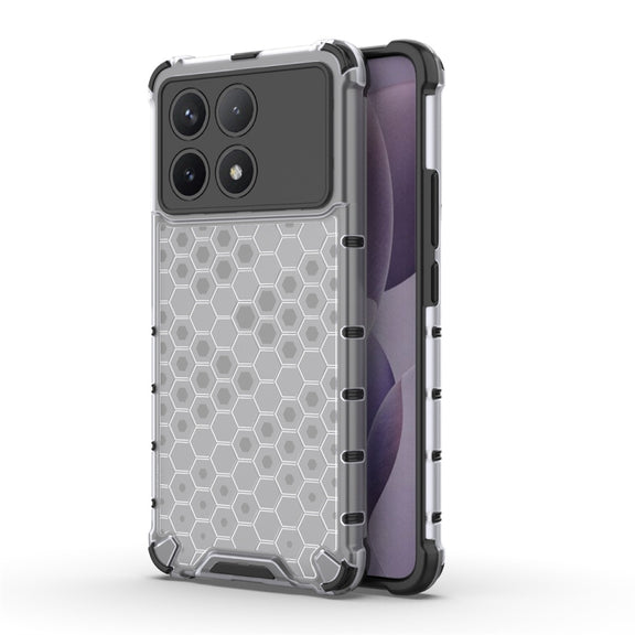 For Redmi K70 Shockproof Honeycomb Phone Case(White)