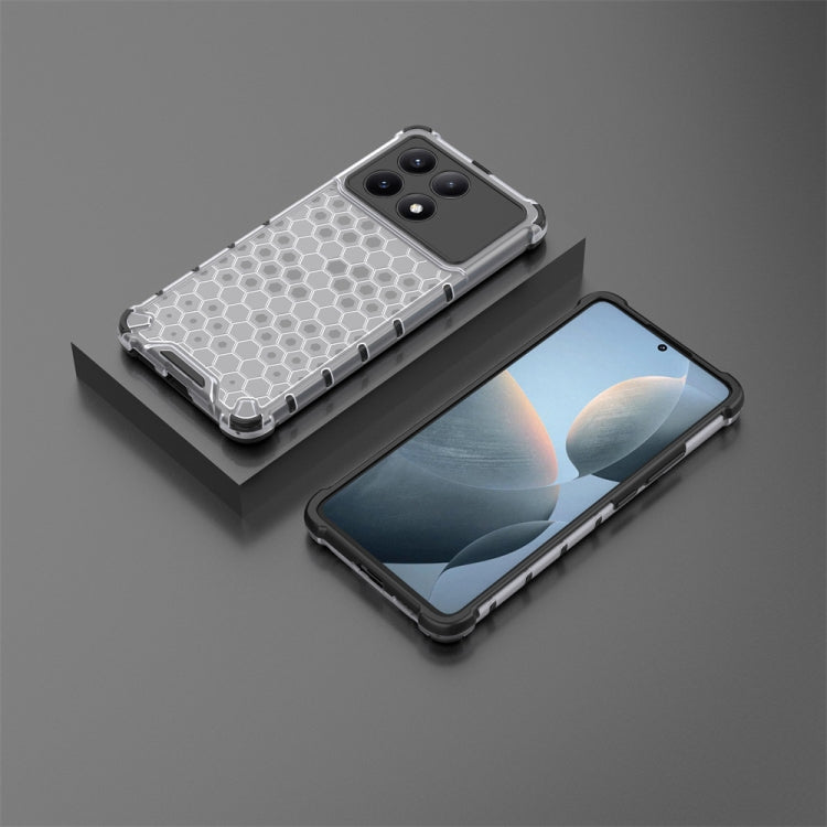 For Redmi K70E Shockproof Honeycomb Phone Case(White)