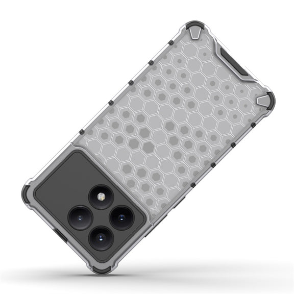 For Redmi K70E Shockproof Honeycomb Phone Case(White)