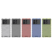 For Redmi K70E Shockproof Honeycomb Phone Case(Red)