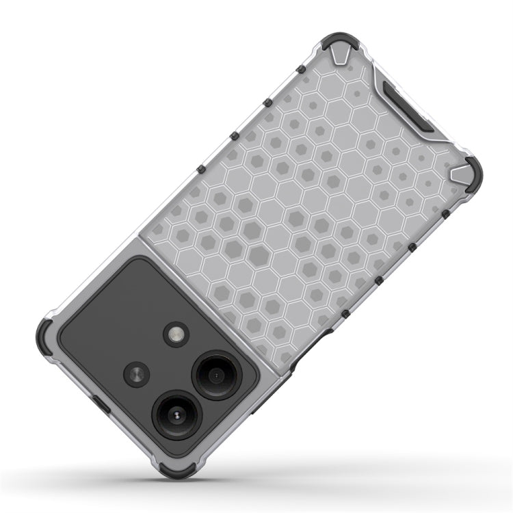 For Redmi Note 13R Pro Shockproof Honeycomb Phone Case(Green)