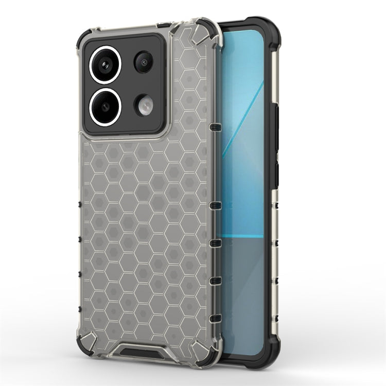 For Xiaomi Poco X6 Shockproof Honeycomb Phone Case(Black)
