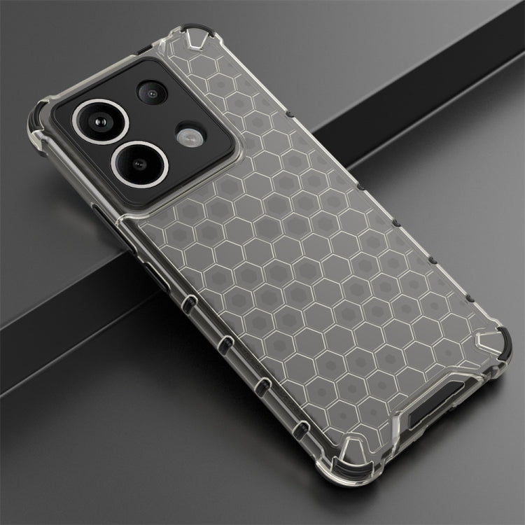For Xiaomi Poco X6 Shockproof Honeycomb Phone Case(Black)