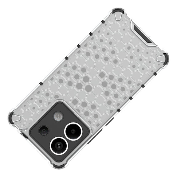 For Xiaomi Poco X6 Shockproof Honeycomb Phone Case(Red)