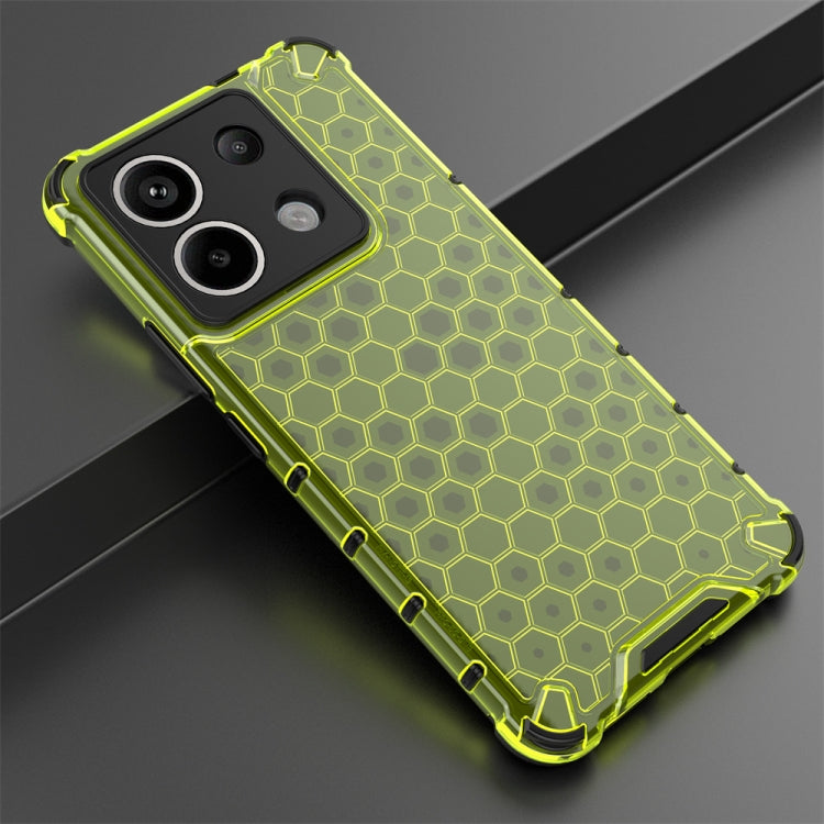 For Xiaomi Poco X6 Shockproof Honeycomb Phone Case(Green)