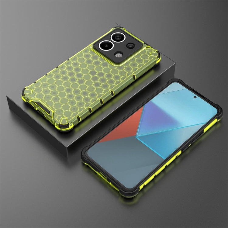 For Xiaomi Poco X6 Shockproof Honeycomb Phone Case(Green)