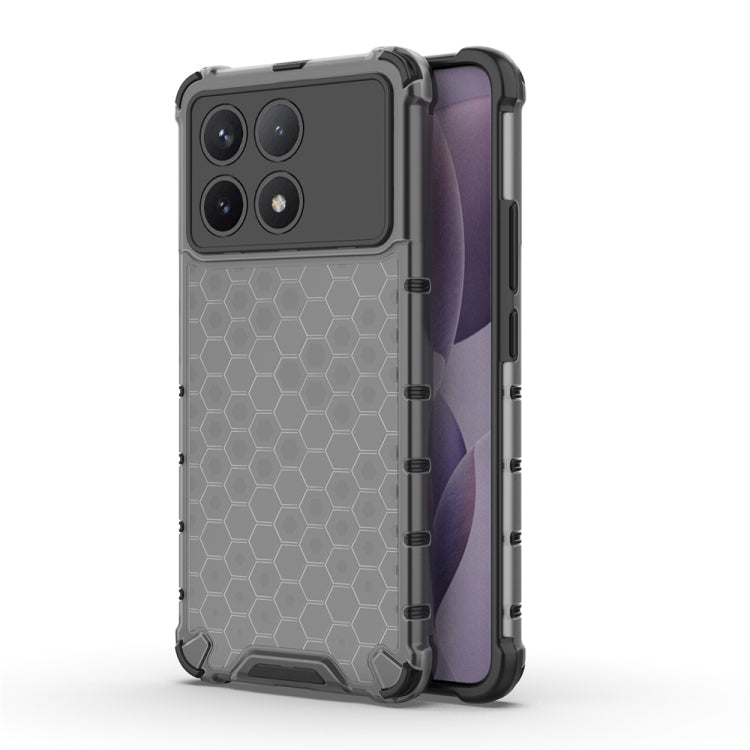 For Xiaomi Poco X6 Pro Shockproof Honeycomb Phone Case(Black)