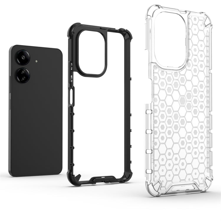 For  Redmi 13C 4G Shockproof Honeycomb Phone Case(Black)