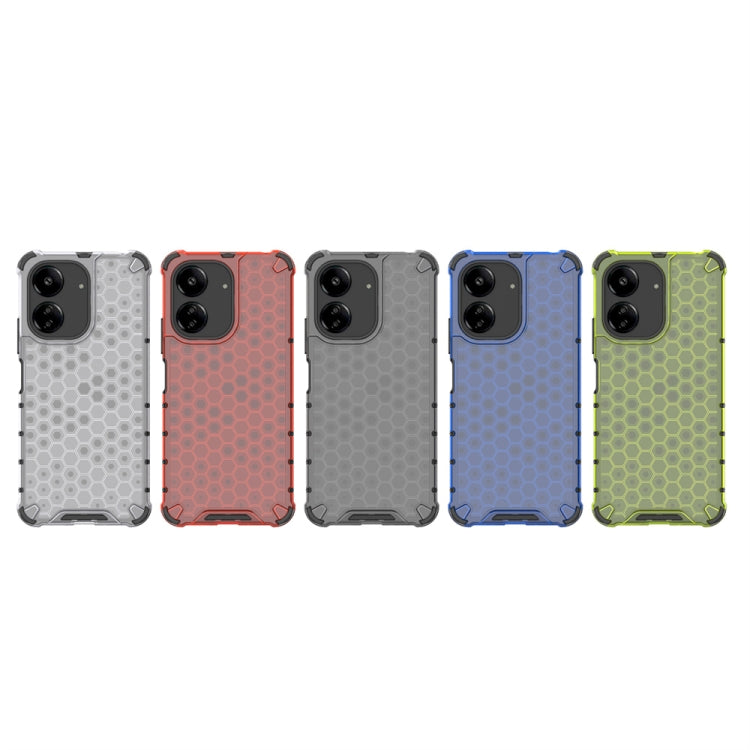 For  Redmi 13C 4G Shockproof Honeycomb Phone Case(Green)