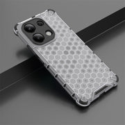 For Redmi Note 13 4G Global Shockproof Honeycomb Phone Case(White)