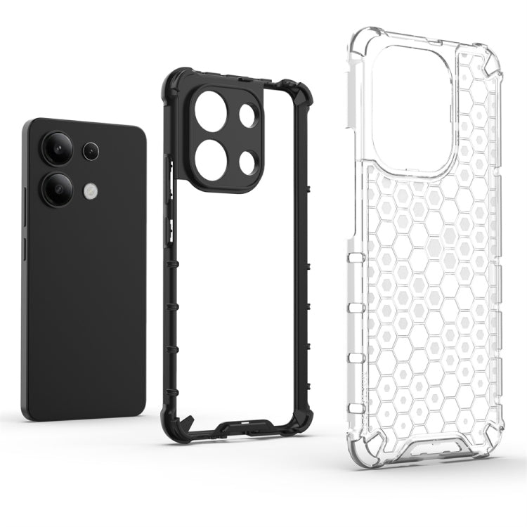 For Redmi Note 13 4G Global Shockproof Honeycomb Phone Case(Green)