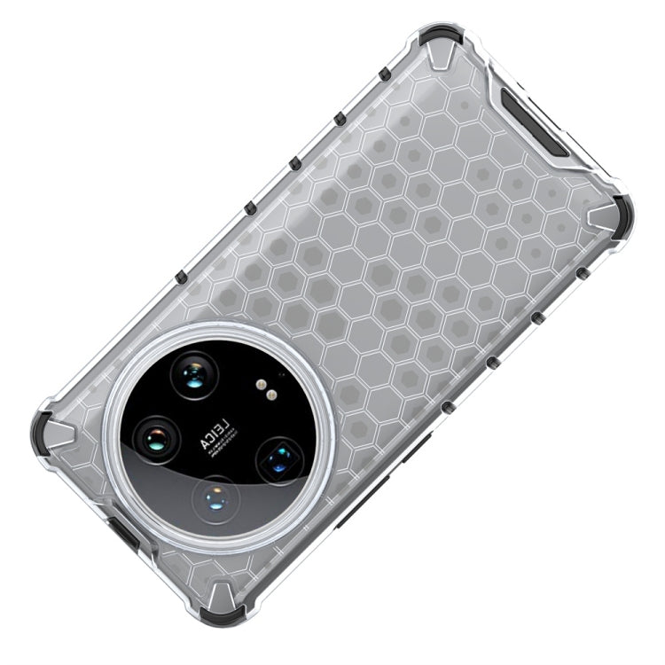 For Xiaomi 14 Ultra Shockproof Honeycomb Phone Case(Red)