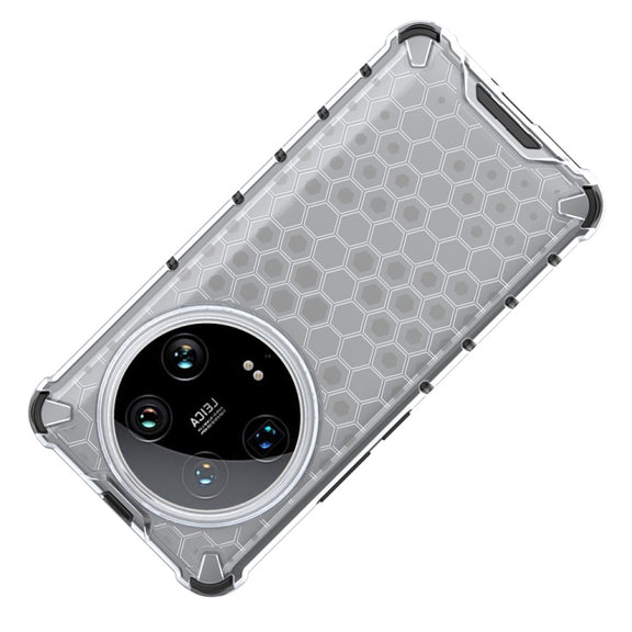 For Xiaomi 14 Ultra Shockproof Honeycomb Phone Case(Red)