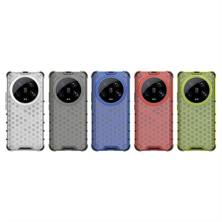 For Xiaomi 14 Ultra Shockproof Honeycomb Phone Case(Red)