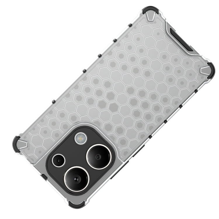 For Redmi Note 13 Pro 4G Shockproof Honeycomb Phone Case(Black)