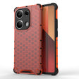 For Redmi Note 13 Pro 4G Shockproof Honeycomb Phone Case(Red) - Note 13 Pro Cases by PMC TechLife | Online Shopping South Africa | PMC TechLife | Buy Now Pay Later Mobicred