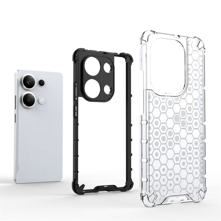 For Redmi Note 13 Pro 4G Shockproof Honeycomb Phone Case(Green)