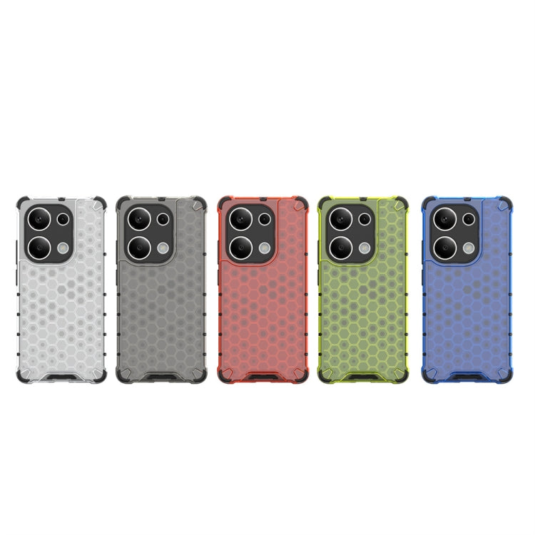 For Redmi Note 13 Pro 4G Shockproof Honeycomb Phone Case(Green)