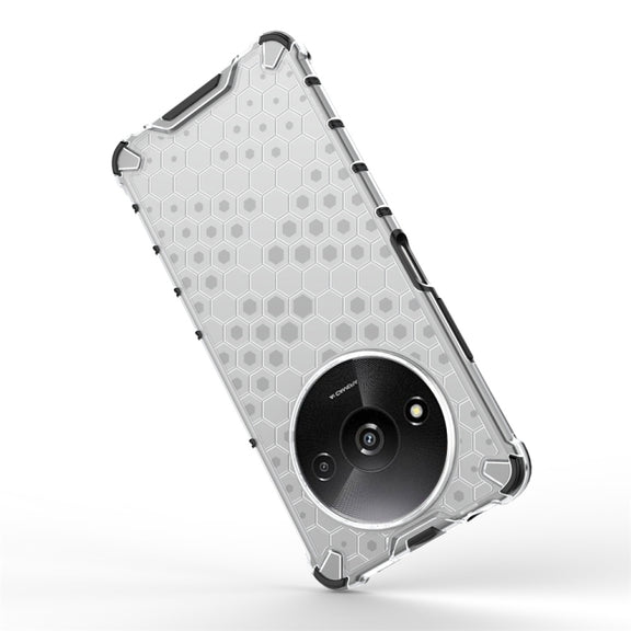 For Xiaomi Redmi A3 Shockproof Honeycomb Phone Case(White)