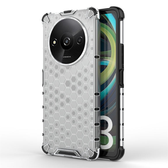For Xiaomi Redmi A3 Shockproof Honeycomb Phone Case(White)
