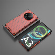 For Xiaomi Redmi A3 Shockproof Honeycomb Phone Case(Red)