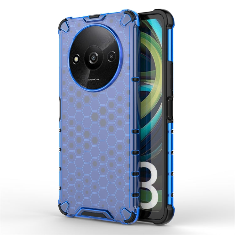 For Xiaomi Redmi A3 Shockproof Honeycomb Phone Case(Blue)