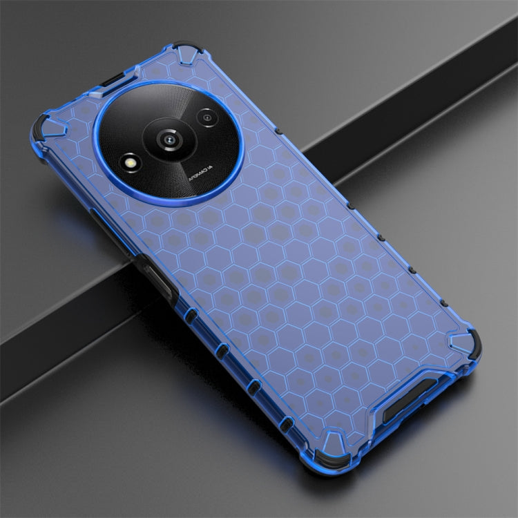 For Xiaomi Redmi A3 Shockproof Honeycomb Phone Case(Blue)