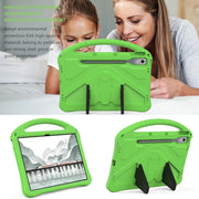 For Lenovo Xiaoxin Pad Pro 12.7 2025 EVA Shockproof Tablet Case with Holder(Green)